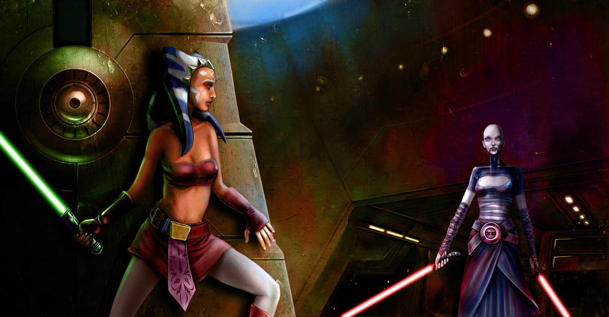 Ashoka_and_Ventress_by_LordaGoran.jpg